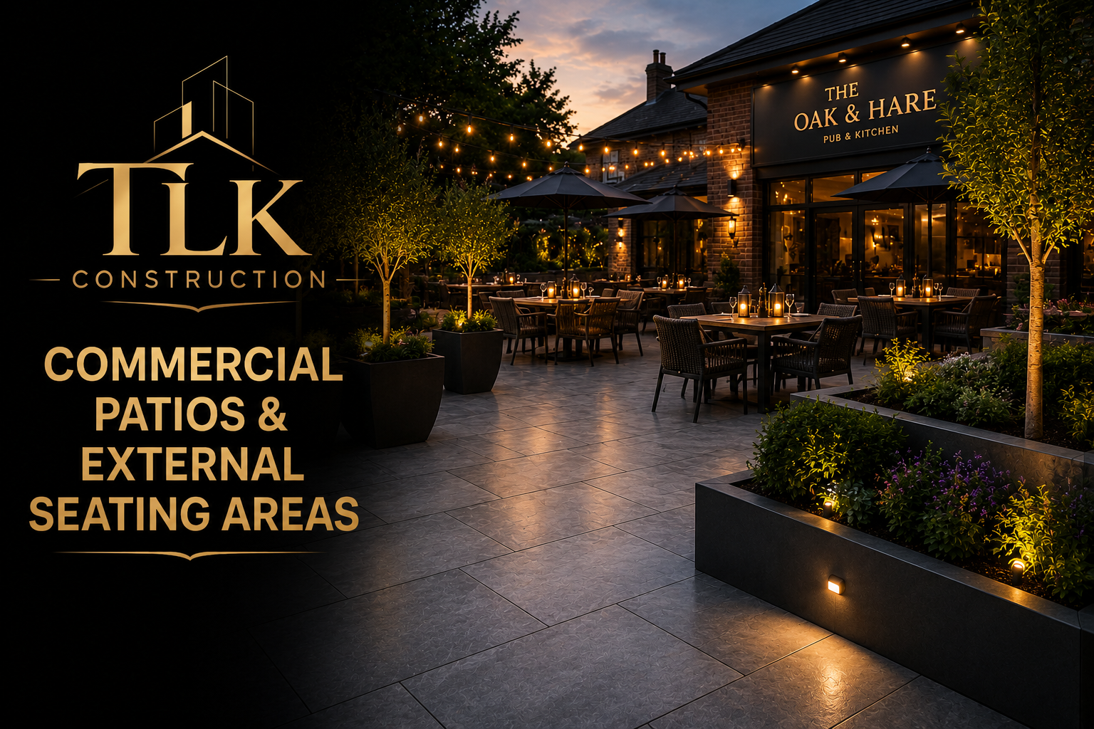 Commercial Patios & External Seating Areas by TLK Construction