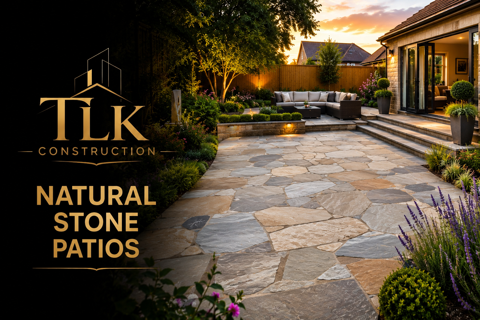 Natural Stone Patios by TLK Construction