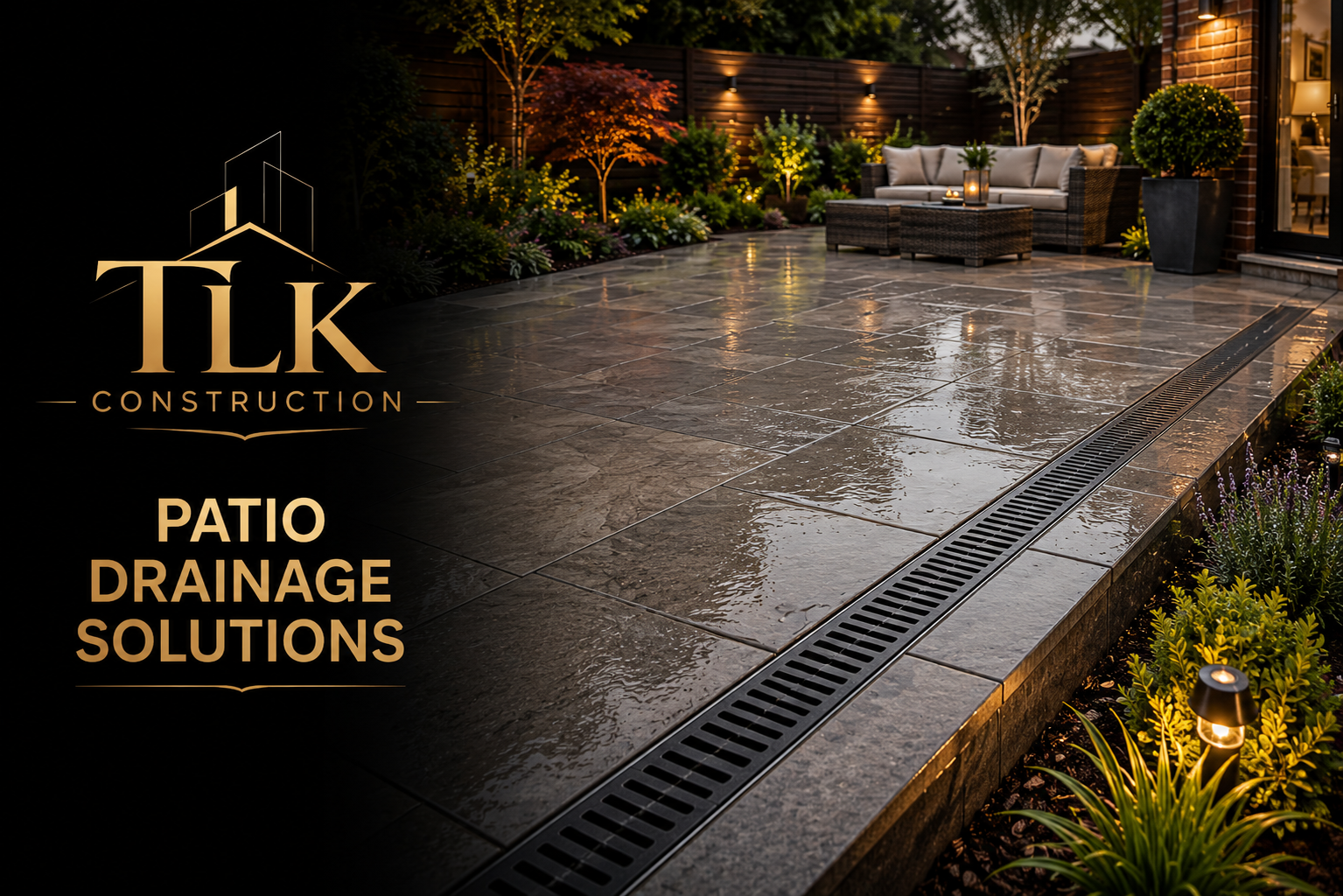 Patio Drainage Solutions by TLK Construction