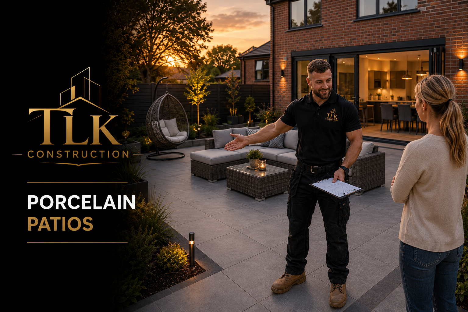 Porcelain Patios by TLK Construction